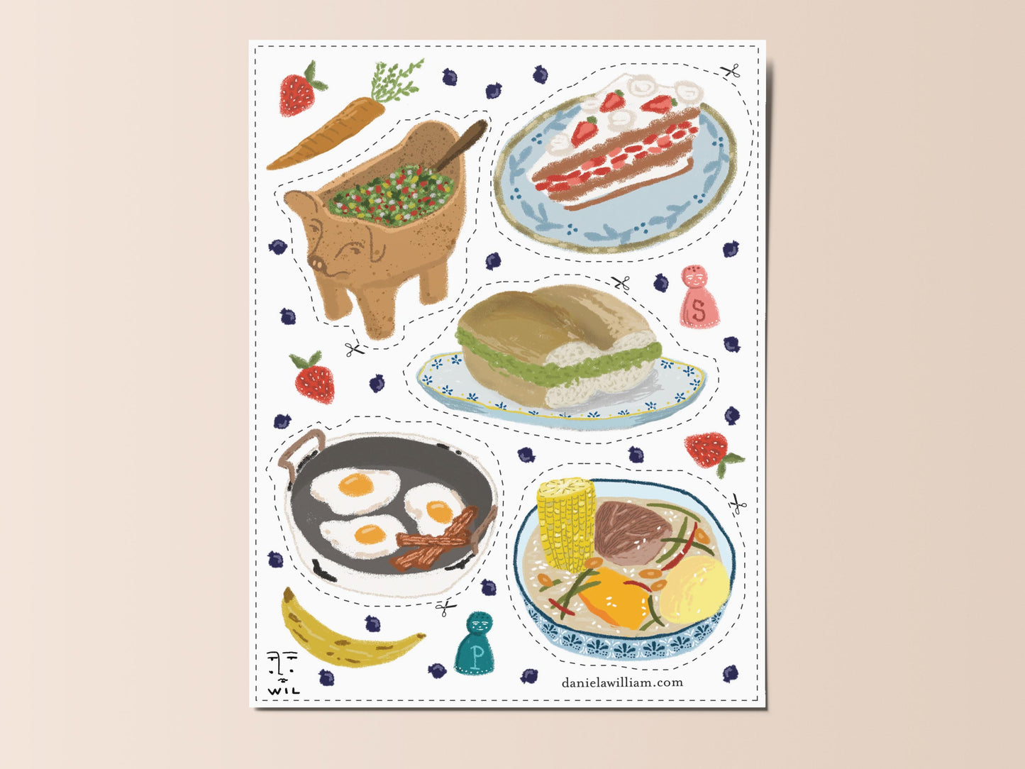 Comida Chilena - Stickers recortables