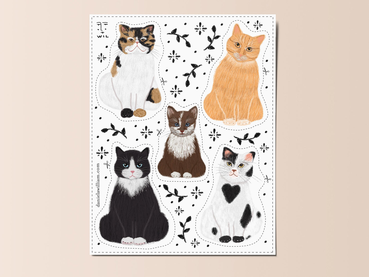 Gatitos - Stickers recortables – Daniela William Shop