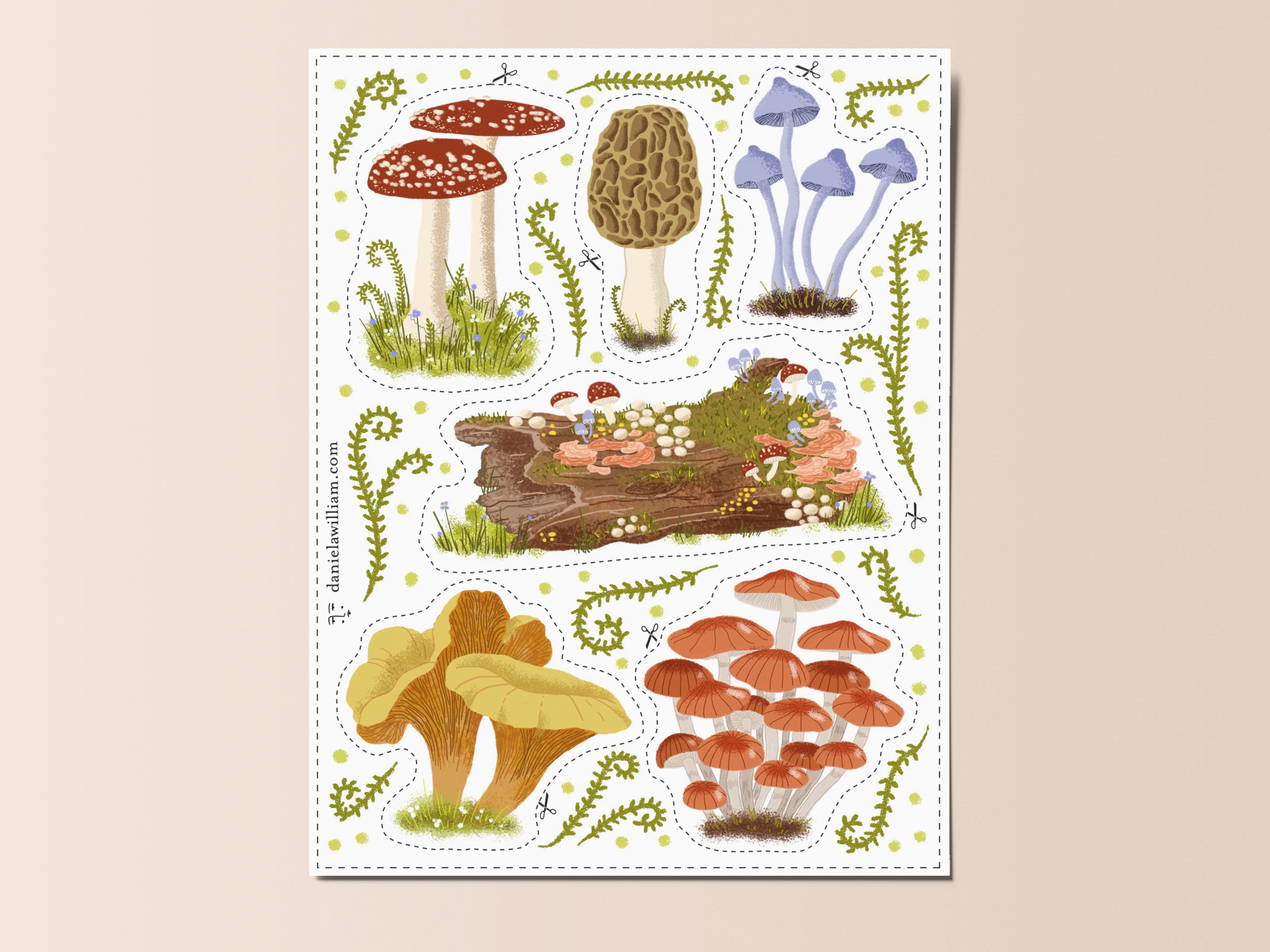 Honguitos - Stickers recortables – Daniela William Shop